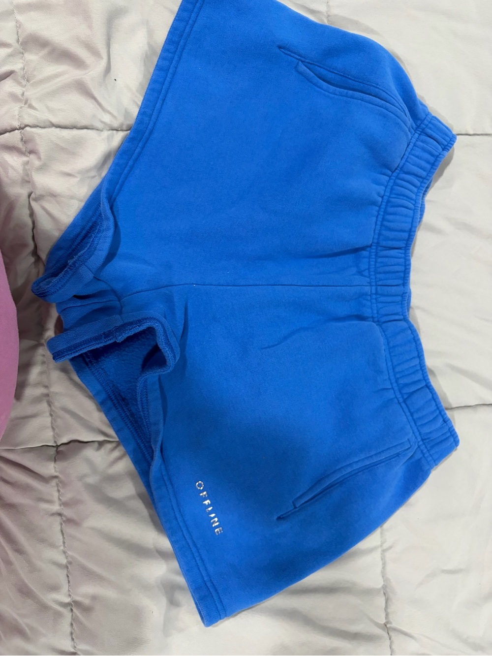 Electric Blue Women's Athletic Shorts with Side Pockets